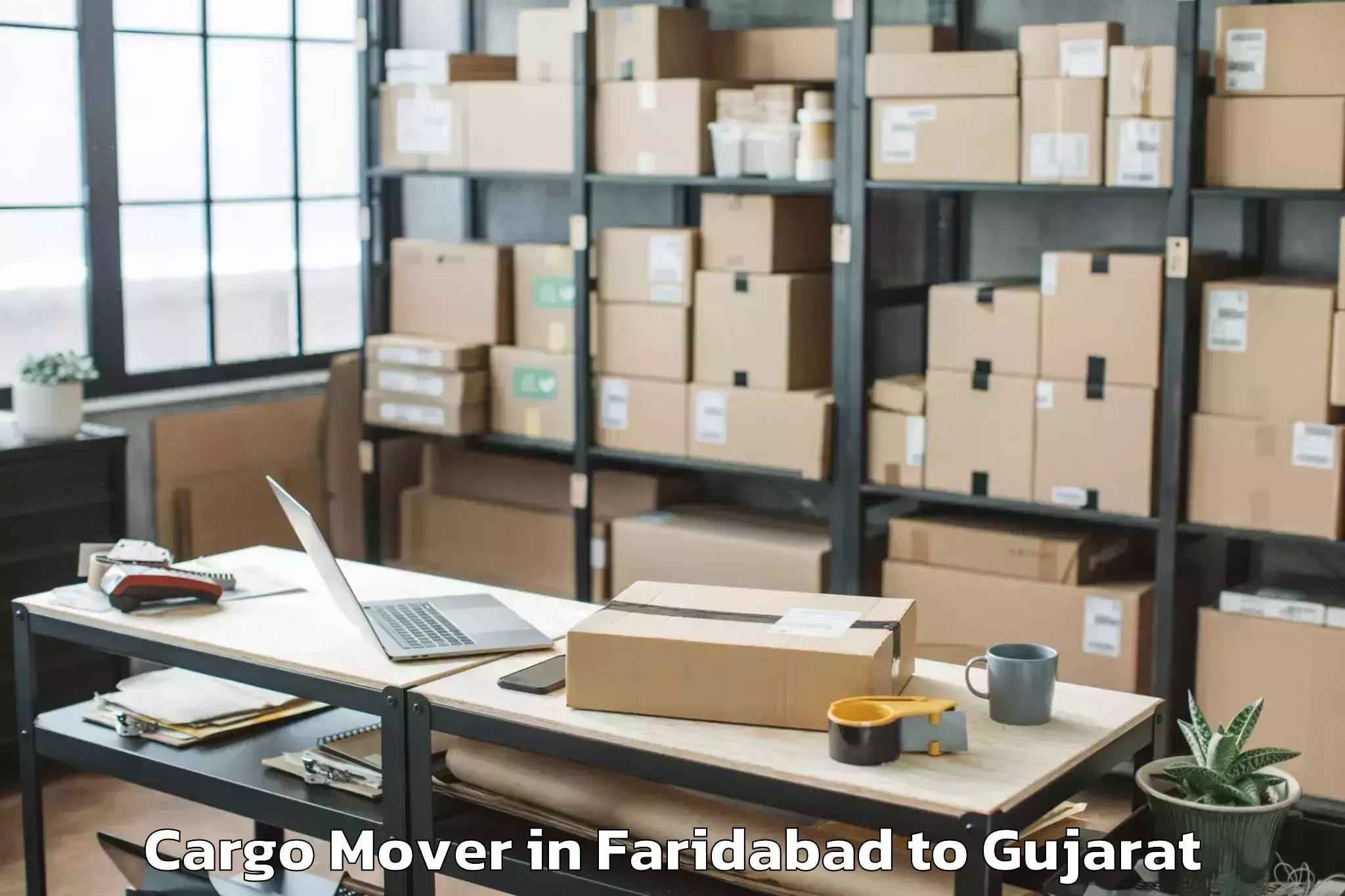 Top Faridabad to Ganpat University Mehsana Cargo Mover Available